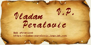 Vladan Peralović vizit kartica
